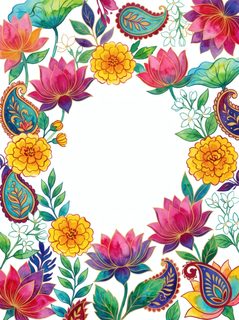 floral paisley border