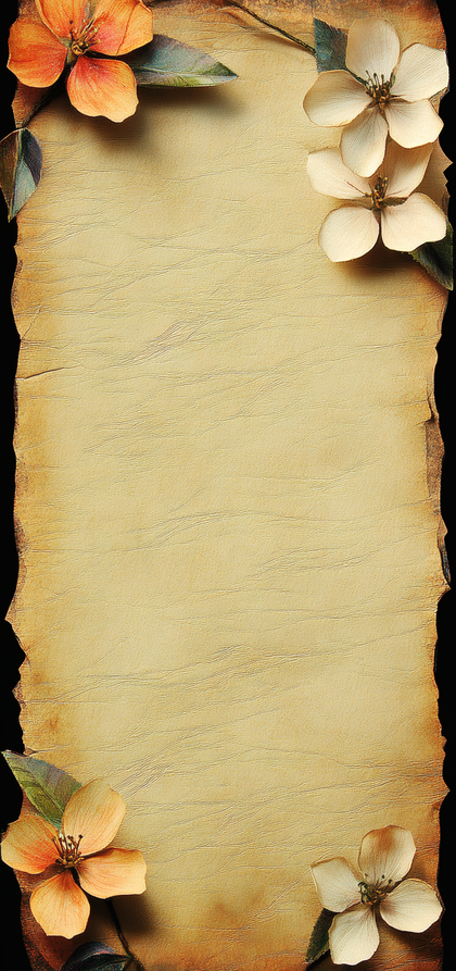 Floral Parchment Background