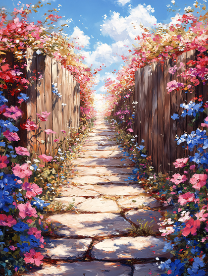 Floral Path to Serenity