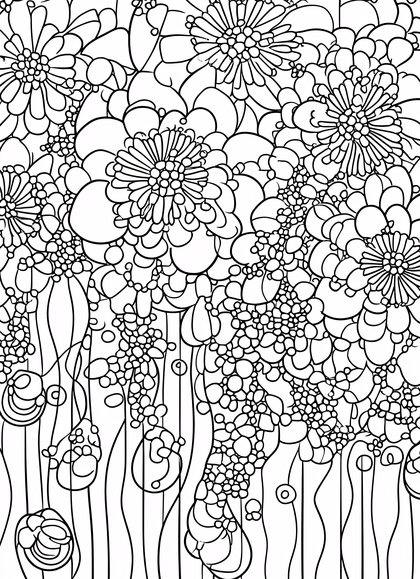 Floral Pattern Coloring Page