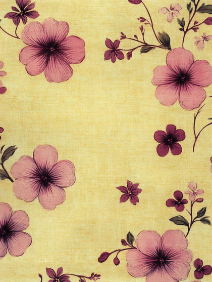 Floral Pattern With Pink Flowers