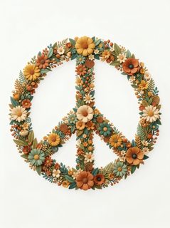 floral peace sign