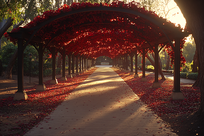 Floral Pergola Pathway