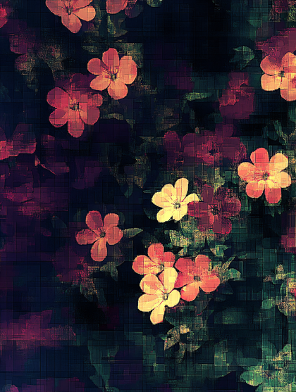 Floral Pixel Art