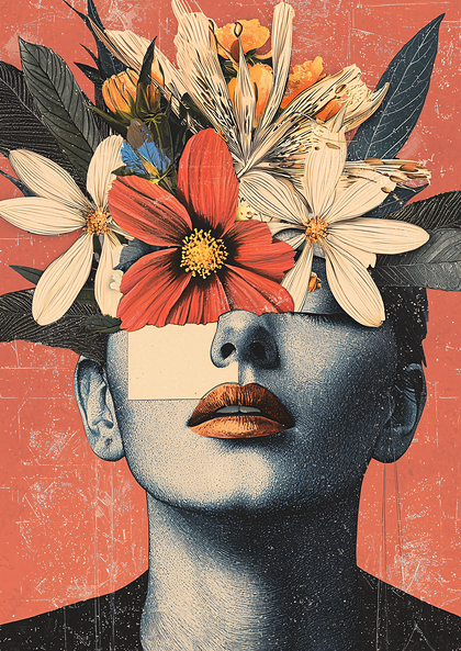 Floral Portrait Collage