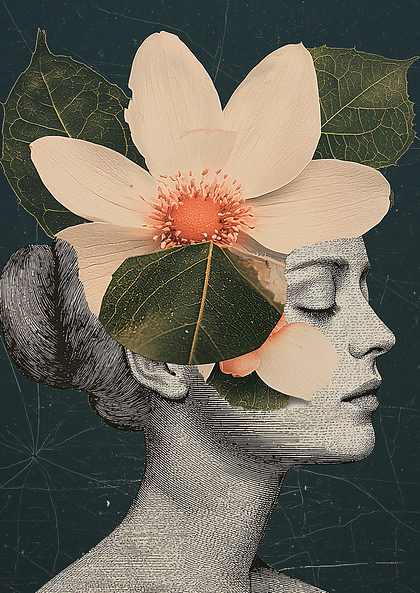 Floral Portrait Of A Woman