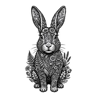 floral-rabbit-art