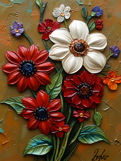 Floral Relief Art