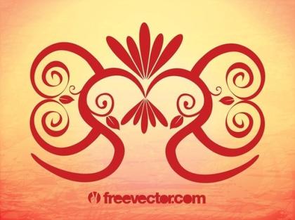 Floral Scroll Free Vector
