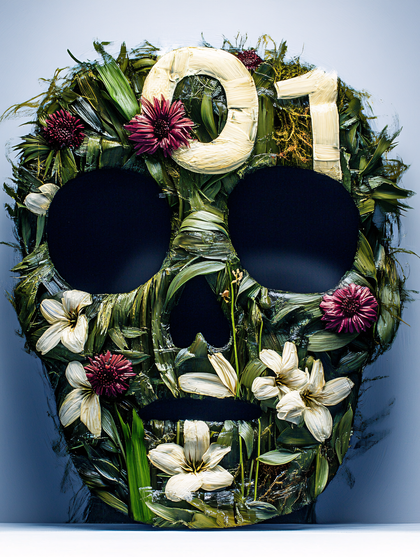 Floral Skull Art