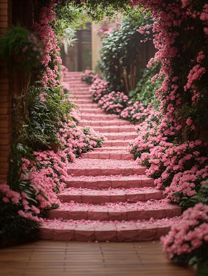 Floral Stairway Ascent