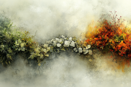 Floral Stone Accent