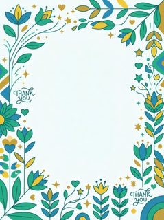 floral thank you frame