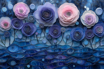 Floral Wave Impression