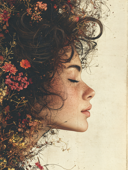 Floral Woman Profile