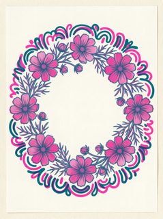 floral cosmos wreath