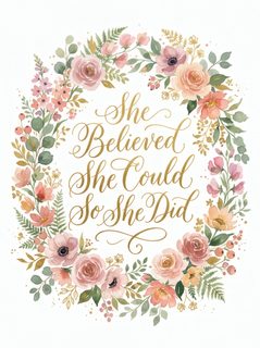 floral quote wreath