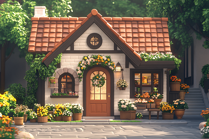 Flower Adorned Cottage