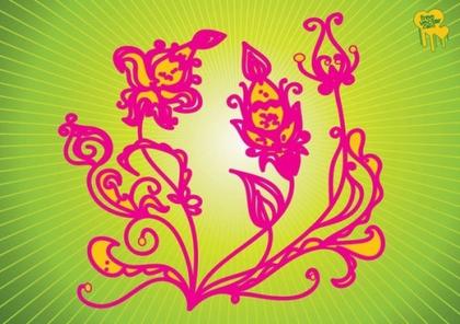 Flower Drawing Free Vector