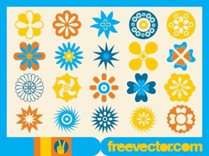 Flower Icons Free Vector