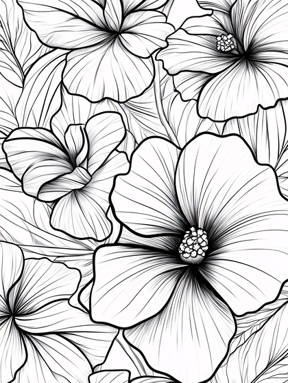 Flower Pattern in Black and White