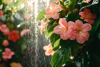 Flowers in the Rain