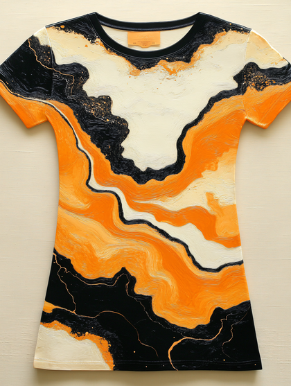 Flowing Abstract T-Shirt Design