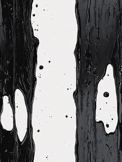 Flowing Black Paint