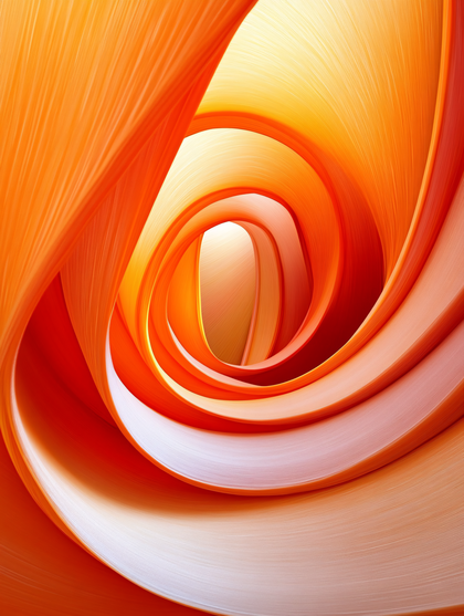 Flowing Orange Abstract