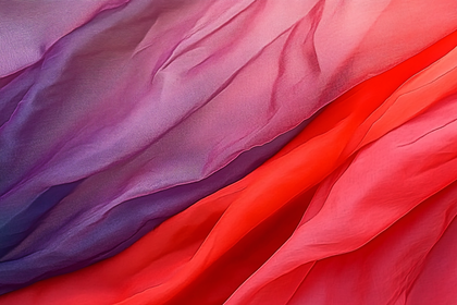 Flowing Silk Fabric with Color Gradient