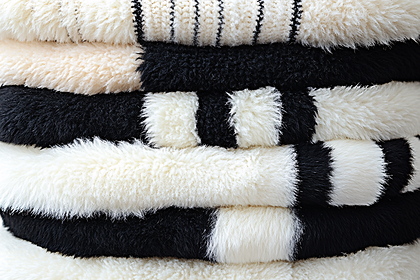 Fluffy Black And White Stripes
