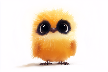Fluffy Chick with Big Eyes