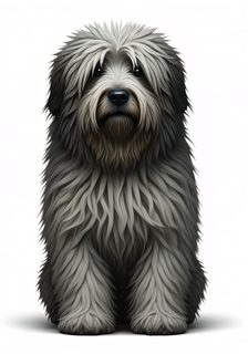 fluffy sheepdog portrait