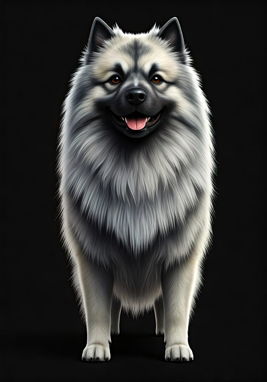 keeshond dog portrait