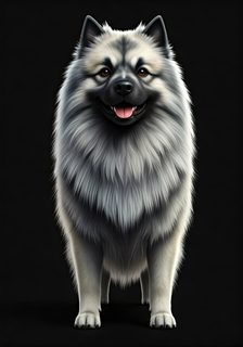 keeshond dog portrait