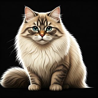 fluffy tabby cat