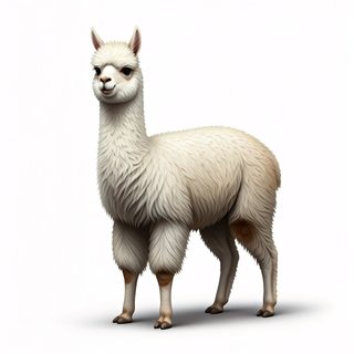 white fluffy alpaca