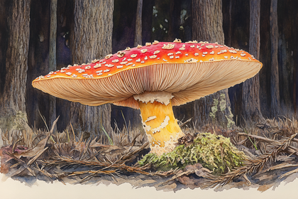 Fly Agaric in Forest
