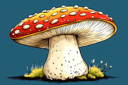 Fly Agaric Mushroom Illustration
