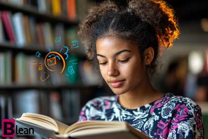 Focused Young Woman Reading