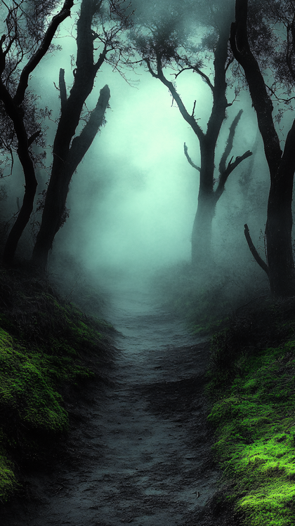 Foggy Forest Path