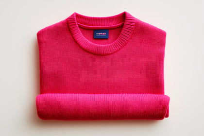 Folded Pink Knit Sweater