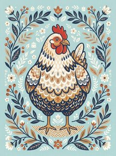 folk art chicken