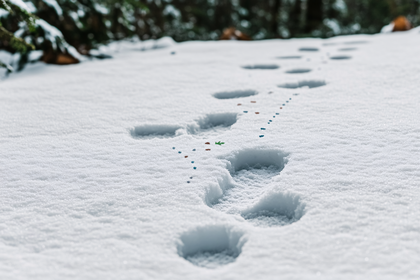 Footprints In Fresh Snow