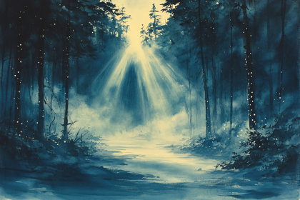 Forest of Light Watercolor