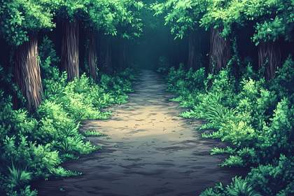 Forest Path Illustration