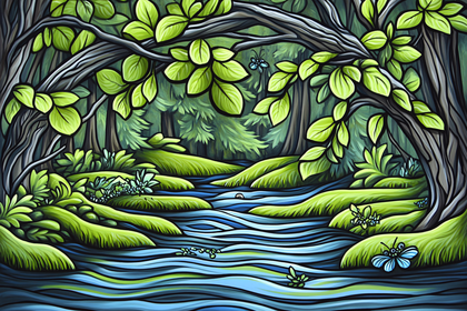 Forest Stream Scene