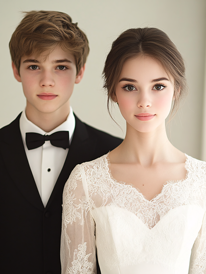 Formal Teen Couple Portrait
