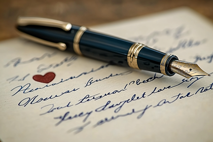 Fountain Pen on Handwritten Letter