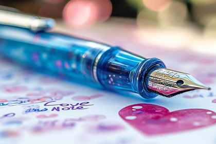 Fountain Pen on Love Note Paper